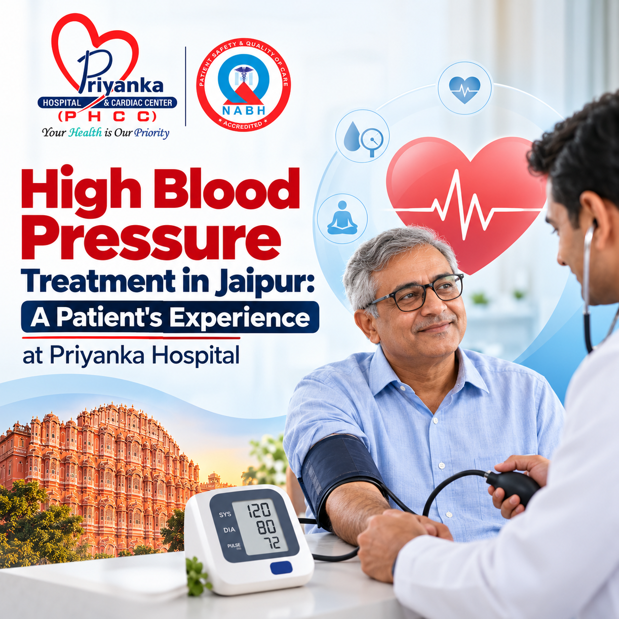 High Blood Pressure Treatment in Jaipur: A Patient's Experience at Priyanka Hospital